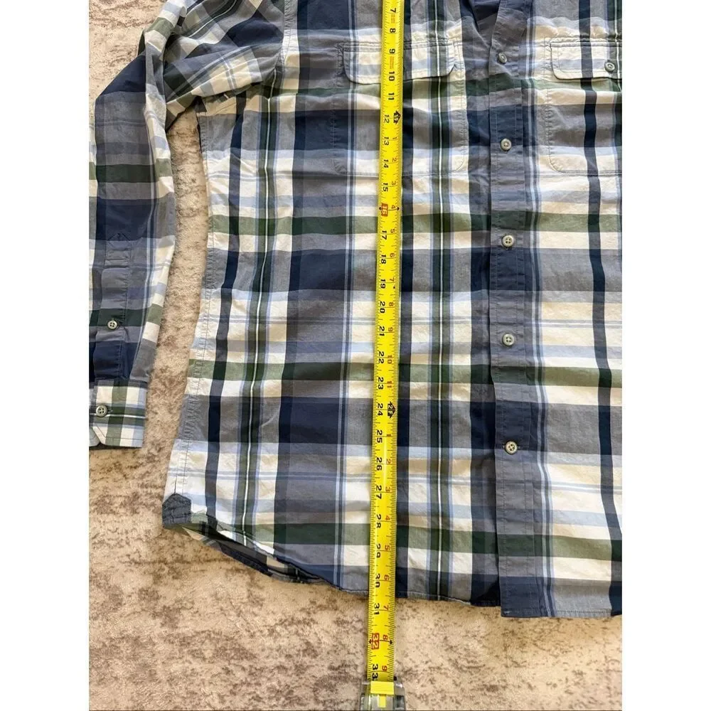 Banana Republic Men's Plaid Cotton Long Sleeve Button-up Shirt Multicolor XL